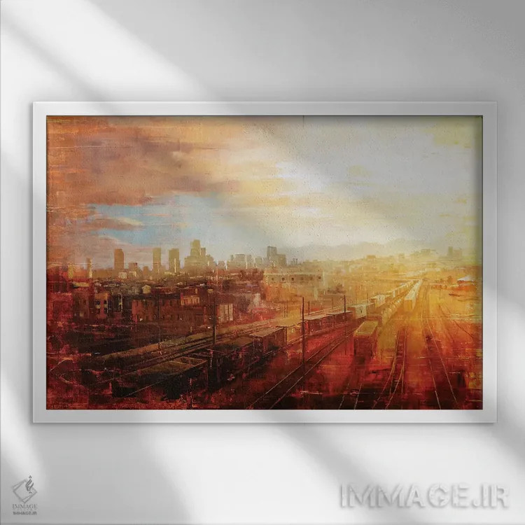 تابلو دنور (آمریکا) اثر کریستوفر کلارک - نمای قابدار سفید