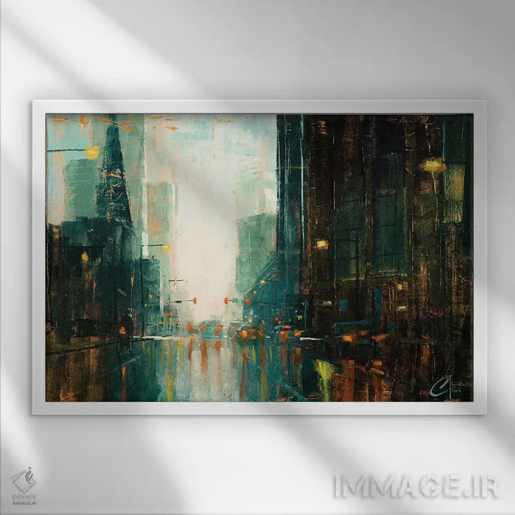 تابلو دنور (آمریکا) اثر کریستوفر کلارک - نمای قابدار سفید