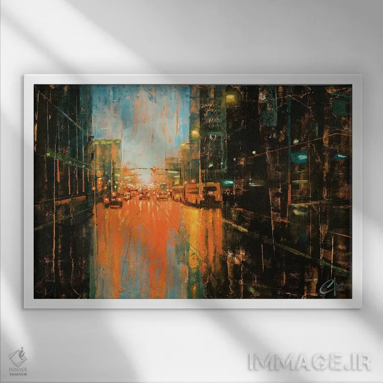 تابلو دنور (آمریکا) اثر کریستوفر کلارک - نمای قابدار سفید