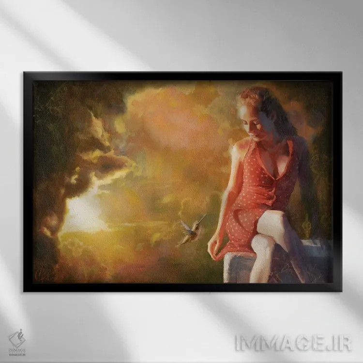 تابلو لبهٔ فراموشی اثر کریستوفر کلارک - نمای قابدار مشکی