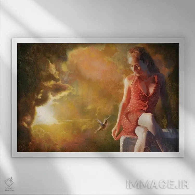 تابلو لبهٔ فراموشی اثر کریستوفر کلارک - نمای قابدار سفید