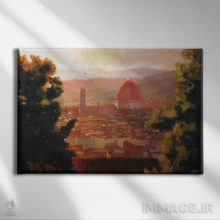 تابلو Italy,فلورانس، ایتالیا اثر کریستوفر کلارک - نمای روبهرو روی دیوار