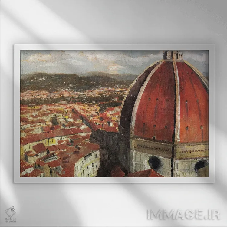تابلو Italy,فلورانس، ایتالیا اثر کریستوفر کلارک - نمای قابدار سفید
