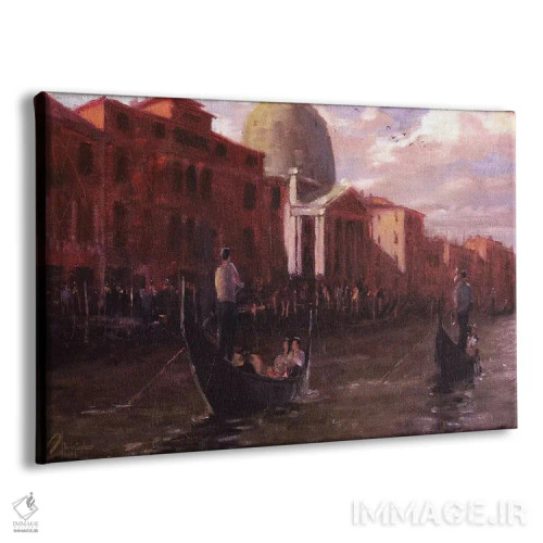 تابلو Italy,گوندولران ونیز، ایتالیا اثر کریستوفر کلارک - نمای پرسپکتیو محصول