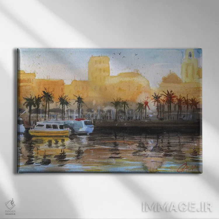 تابلو Italy,جنوا، ایتالیا اثر کریستوفر کلارک - نمای روبهرو روی دیوار