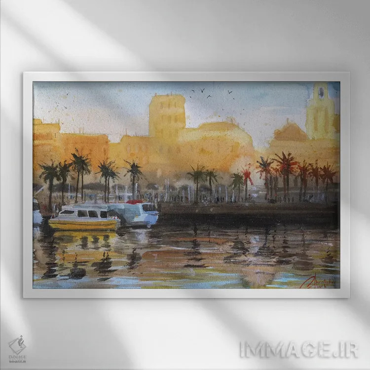 تابلو Italy,جنوا، ایتالیا اثر کریستوفر کلارک - نمای قابدار سفید