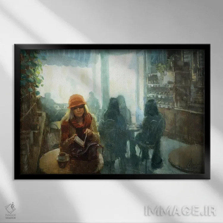 تابلو یادداشت روزانه اثر کریستوفر کلارک - نمای قابدار مشکی