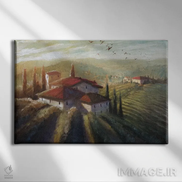 تابلو سبک زندگی توسکانی I اثر کریستوفر کلارک - نمای روبهرو روی دیوار