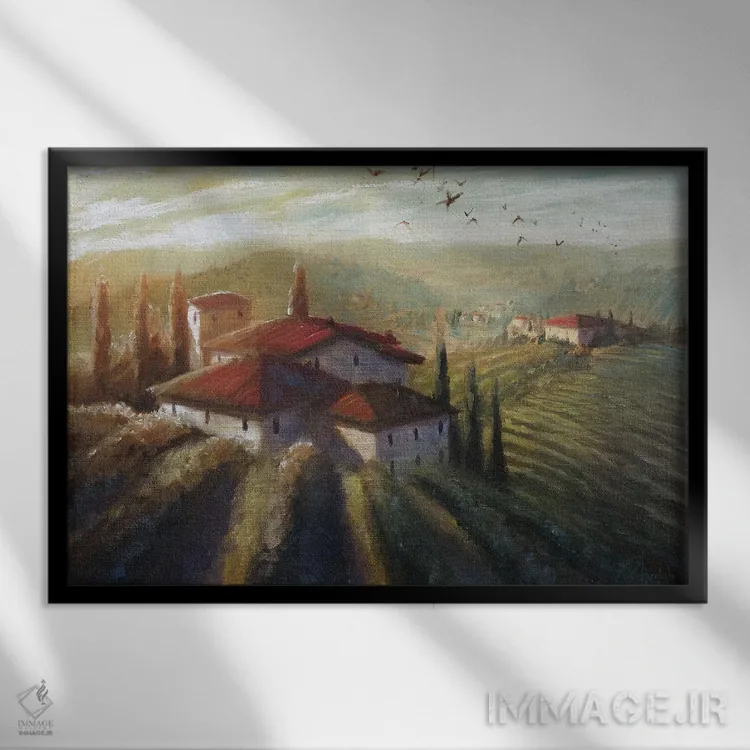 تابلو سبک زندگی توسکانی I اثر کریستوفر کلارک - نمای قابدار مشکی