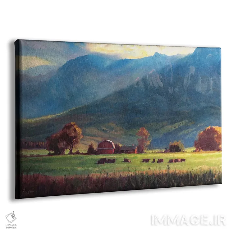 تابلو مزرعهٔ کوههای راکی اثر کریستوفر کلارک - نمای پرسپکتیو محصول