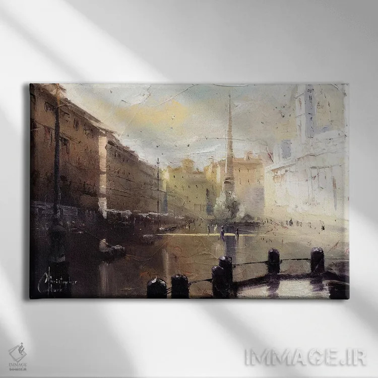 تابلو رم (ایتالیا) اثر کریستوفر کلارک - نمای روبهرو روی دیوار