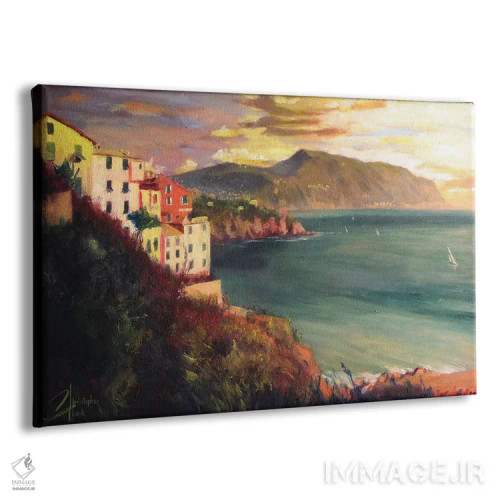 تابلو ساحل غربی ایتالیا اثر کریستوفر کلارک - نمای پرسپکتیو محصول