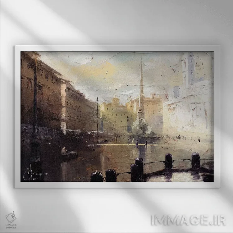 تابلو رم (ایتالیا) اثر کریستوفر کلارک - نمای قابدار سفید