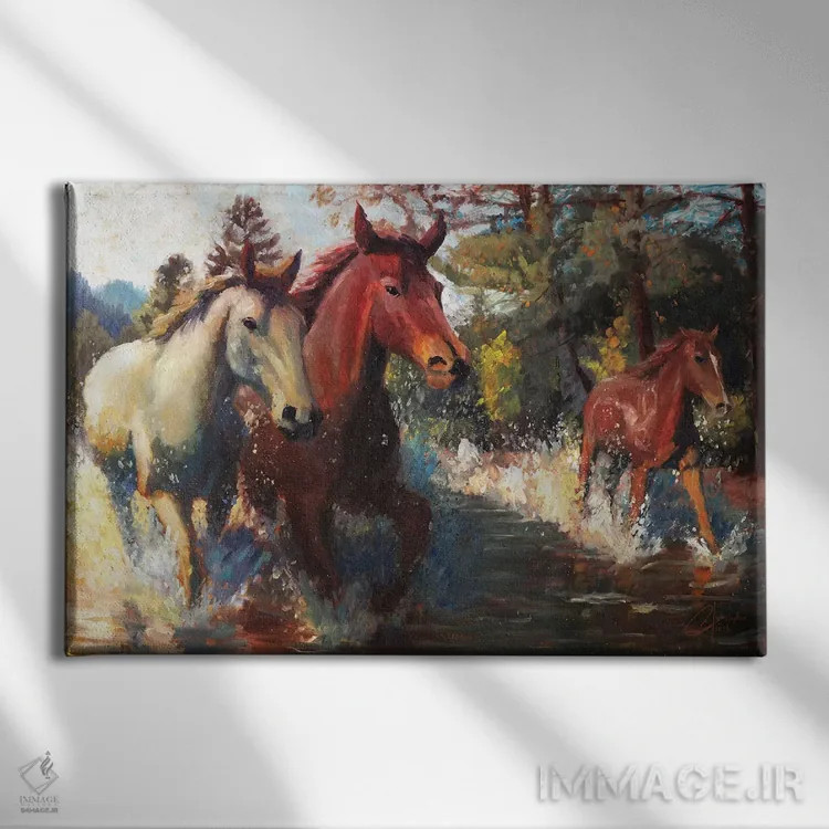 تابلو سهگانه (ترکیب سه عنصر) اثر کریستوفر کلارک - نمای روبهرو روی دیوار