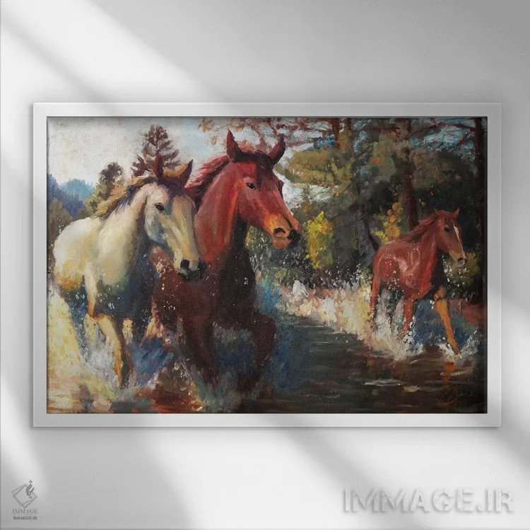 تابلو سهگانه (ترکیب سه عنصر) اثر کریستوفر کلارک - نمای قابدار سفید