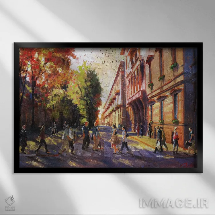 تابلو تورین، ایتالیا، مردم عادی اثر کریستوفر کلارک - نمای قابدار مشکی