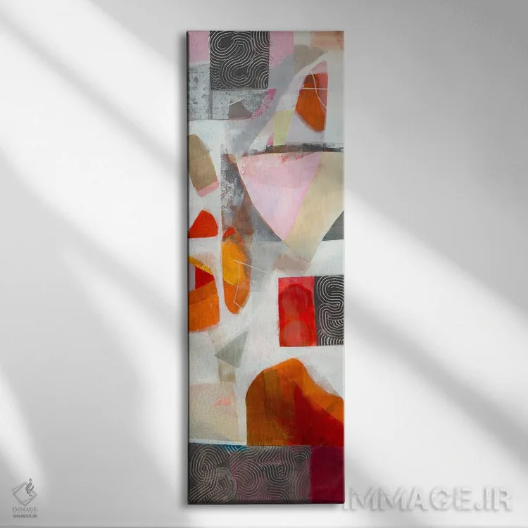 تابلو غرق در سرخی اثر جیل مارتین - نمای روبهرو روی دیوار