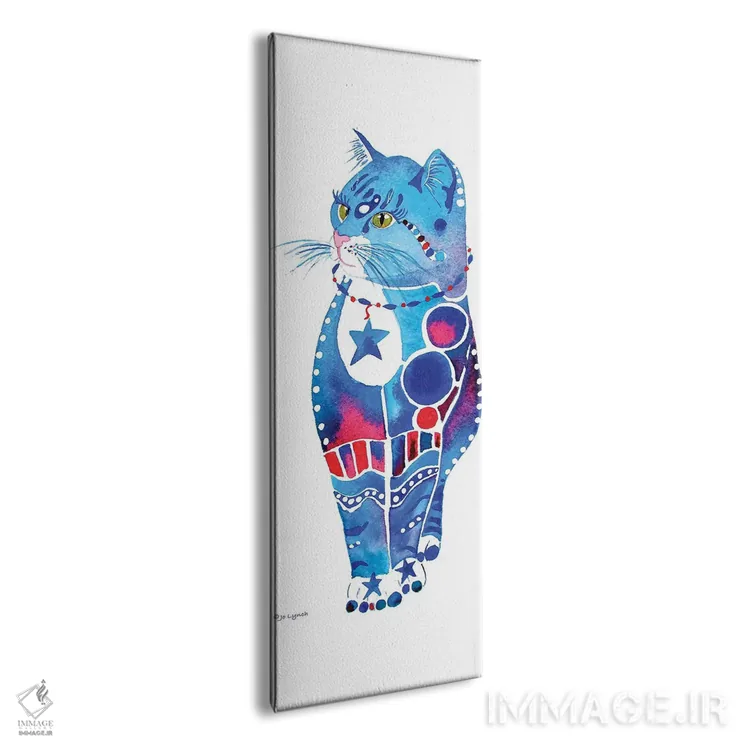 تابلو گربهٔ فانتزی آبی اثر جو لینچ - نمای پرسپکتیو محصول