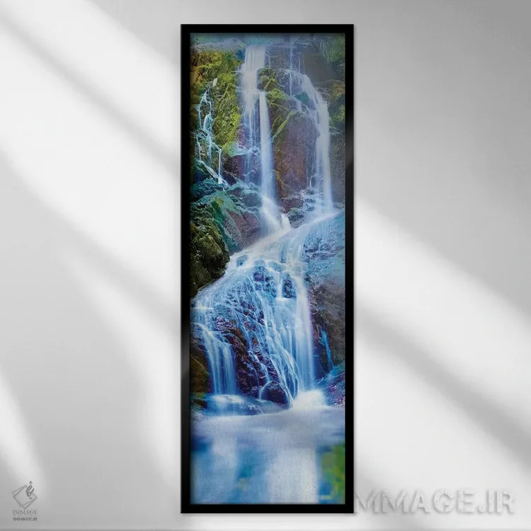 تابلو آب عمودی II اثر جیمز مکلافلین - نمای قابدار مشکی