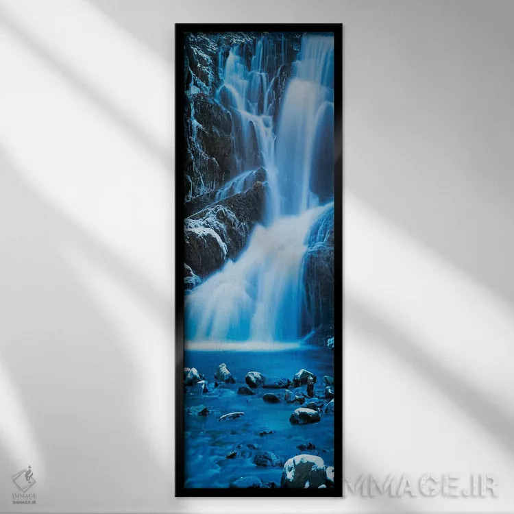 تابلو آب عمودی III اثر جیمز مکلافلین - نمای قابدار مشکی