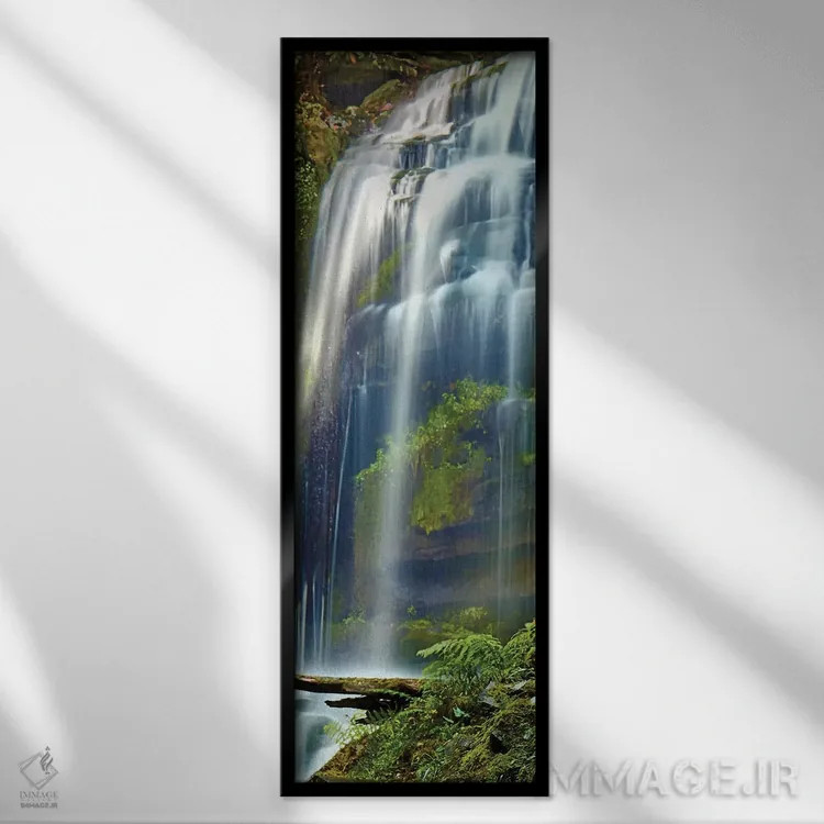 تابلو آب عمودی V اثر جیمز مکلافلین - نمای قابدار مشکی