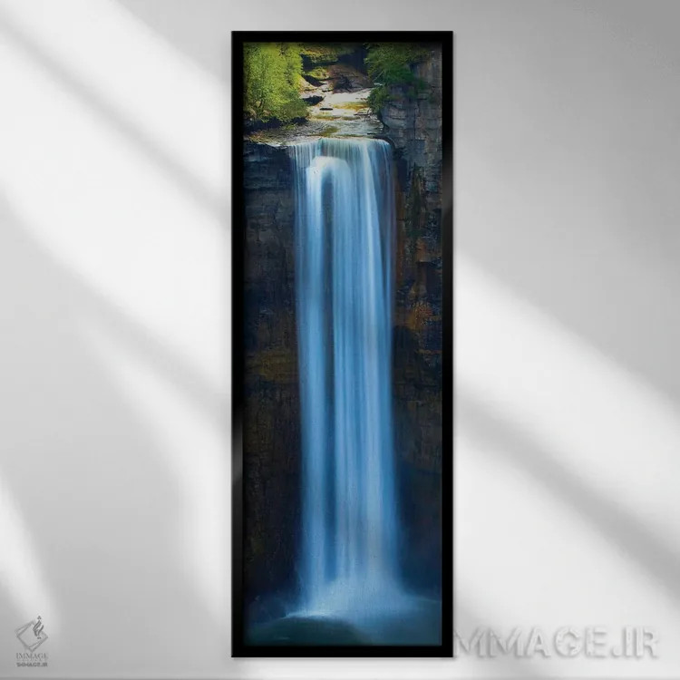 تابلو آب عمودی VII اثر جیمز مکلافلین - نمای قابدار مشکی