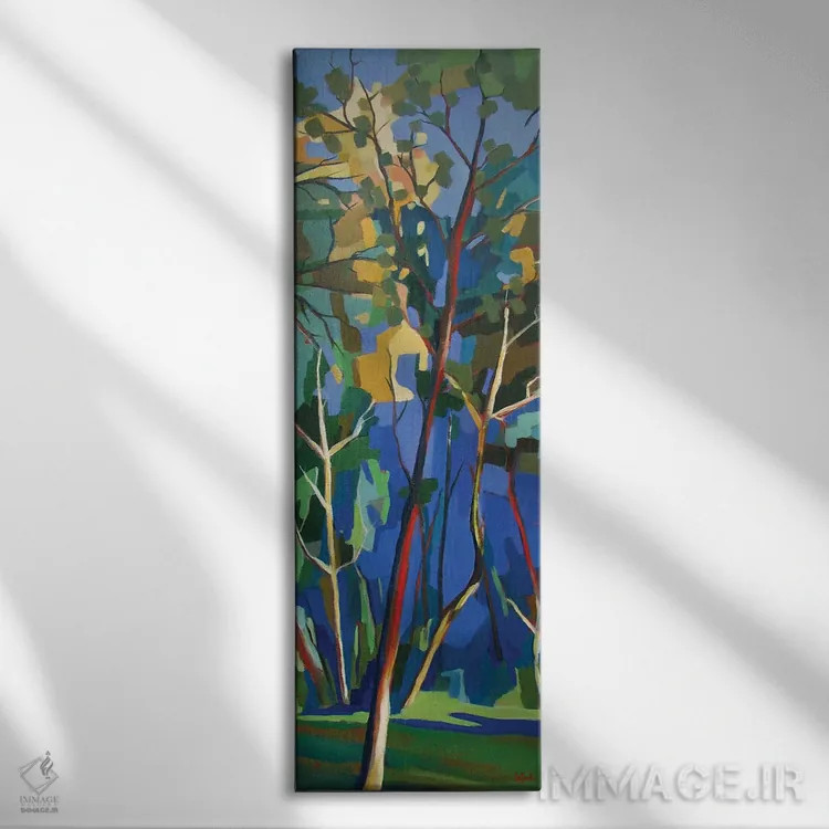 تابلو جنگل کاج اثر ژان-نوئل لو ژونتر - نمای روبهرو روی دیوار