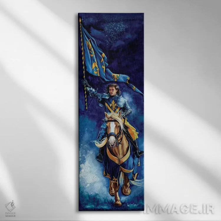 تابلو نیزهدار (اسبدار مبارزات سنتی) اثر جین استار ویلز - نمای روبهرو روی دیوار