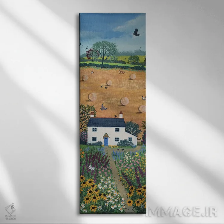 تابلو کلبه برداشت محصول اثر جو گراندی - نمای روبهرو روی دیوار