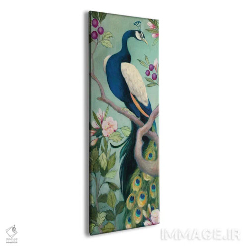 تابلو طاووس زیبا ۱ (برش) اثر جولیا پورینتون - نمای پرسپکتیو محصول