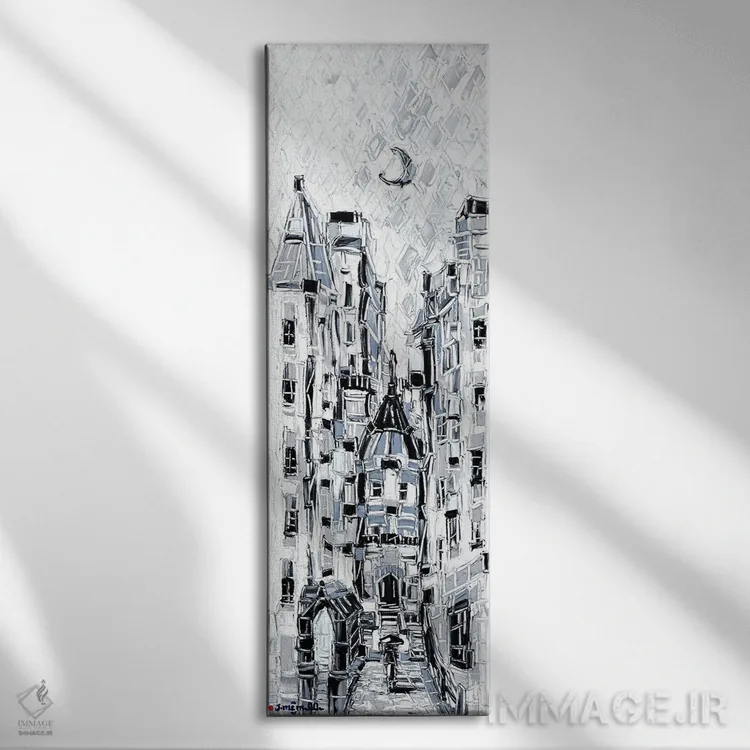 تابلو دنیای تنها اثر یواخیم مکمیلان - نمای روبهرو روی دیوار