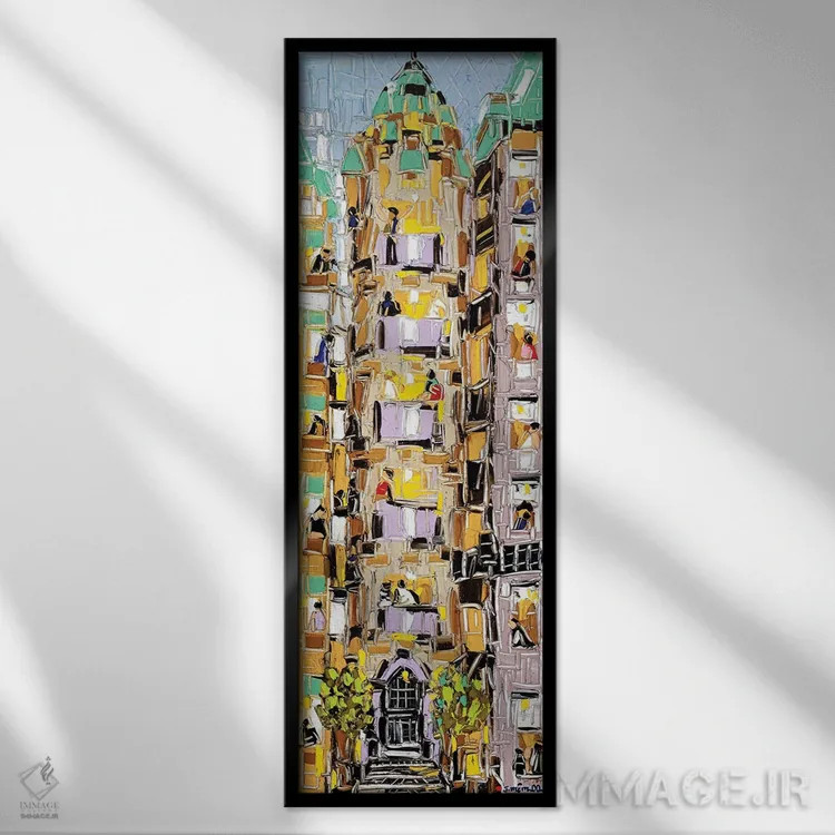 تابلو اقامت در خانه اثر یواخیم مکمیلان - نمای قابدار مشکی