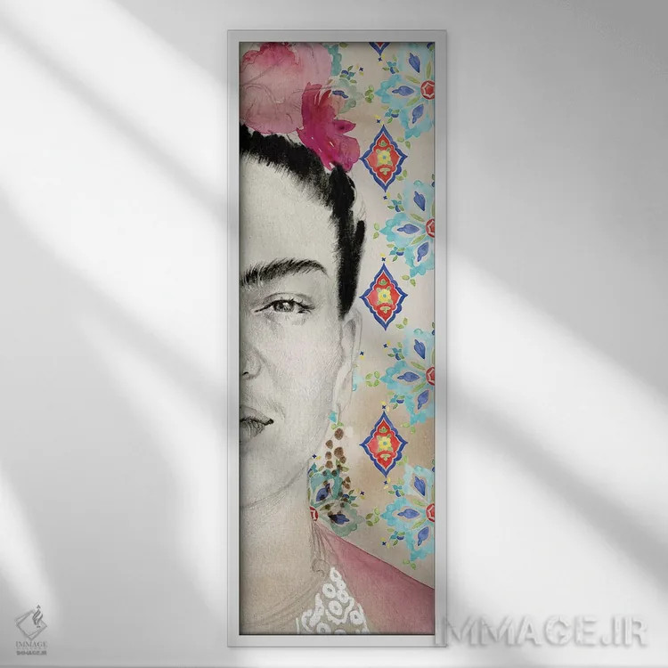 تابلو دیپتیک فریدا ۱ اثر جنیفر پکستون پارکر - نمای قابدار سفید