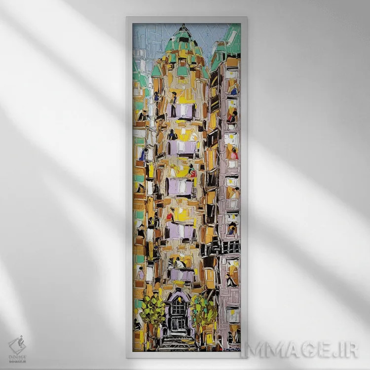 تابلو اقامت در خانه اثر یواخیم مکمیلان - نمای قابدار سفید