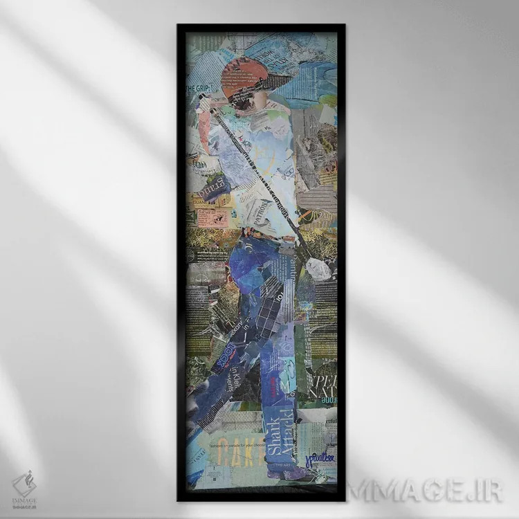 تابلو The Golfer,پسرم، گلفباز اثر جیمی پاولیچ-واکر - نمای قابدار مشکی