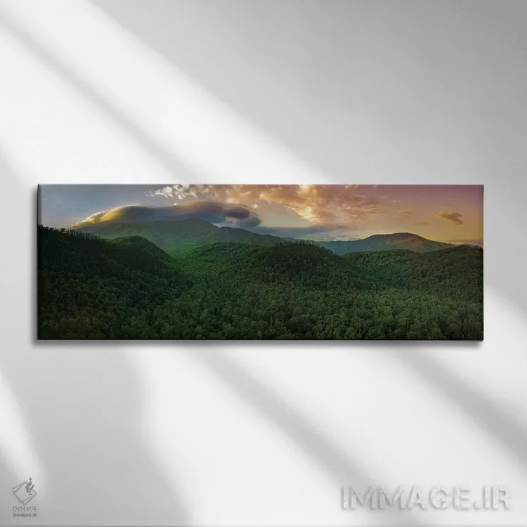 تابلو ابرهای طوفانی در کوهستان اسموکی اثر عکاسی جاناتان راس - نمای روبهرو روی دیوار