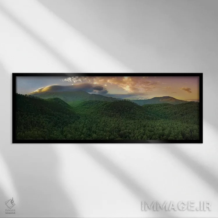 تابلو ابرهای طوفانی در کوهستان اسموکی اثر عکاسی جاناتان راس - نمای قابدار مشکی