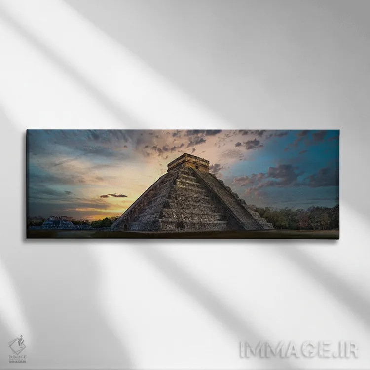 تابلو غروب در چیچن ایتزا (مکزیک) اثر عکاسی جاناتان راس - نمای روبهرو روی دیوار