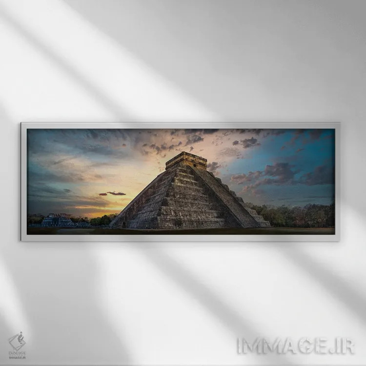تابلو غروب در چیچن ایتزا (مکزیک) اثر عکاسی جاناتان راس - نمای قابدار سفید