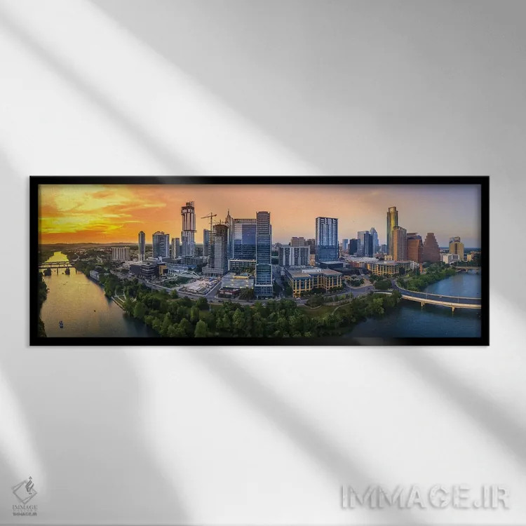 تابلو رودخانه کلرادو که از آستین میگذرد اثر عکاسی جاناتان راس - نمای قابدار مشکی