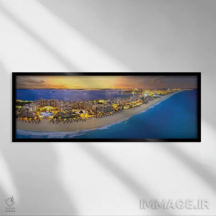 تابلو درخشش کنکون اثر عکاسی جاناتان راس - نمای قابدار مشکی