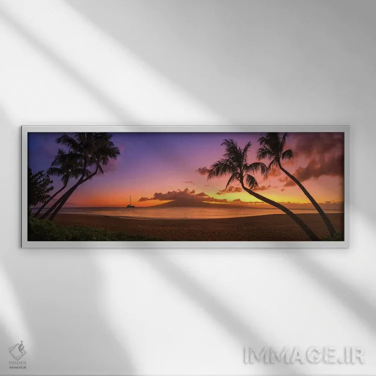 تابلو یک عصر در هاوایی اثر عکاسی جاناتان راس - نمای قابدار سفید