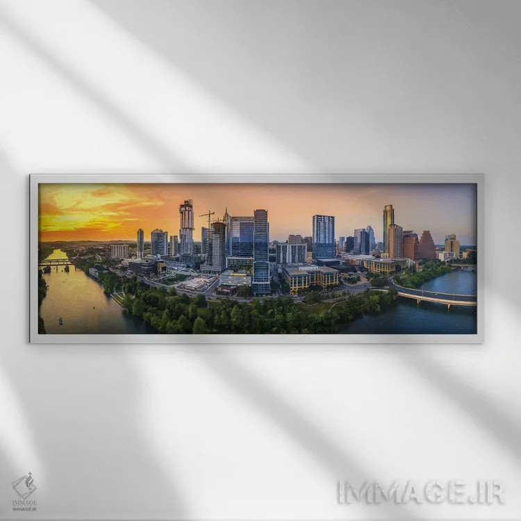 تابلو رودخانه کلرادو که از آستین میگذرد اثر عکاسی جاناتان راس - نمای قابدار سفید