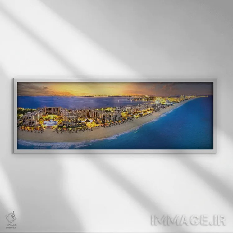 تابلو درخشش کنکون اثر عکاسی جاناتان راس - نمای قابدار سفید