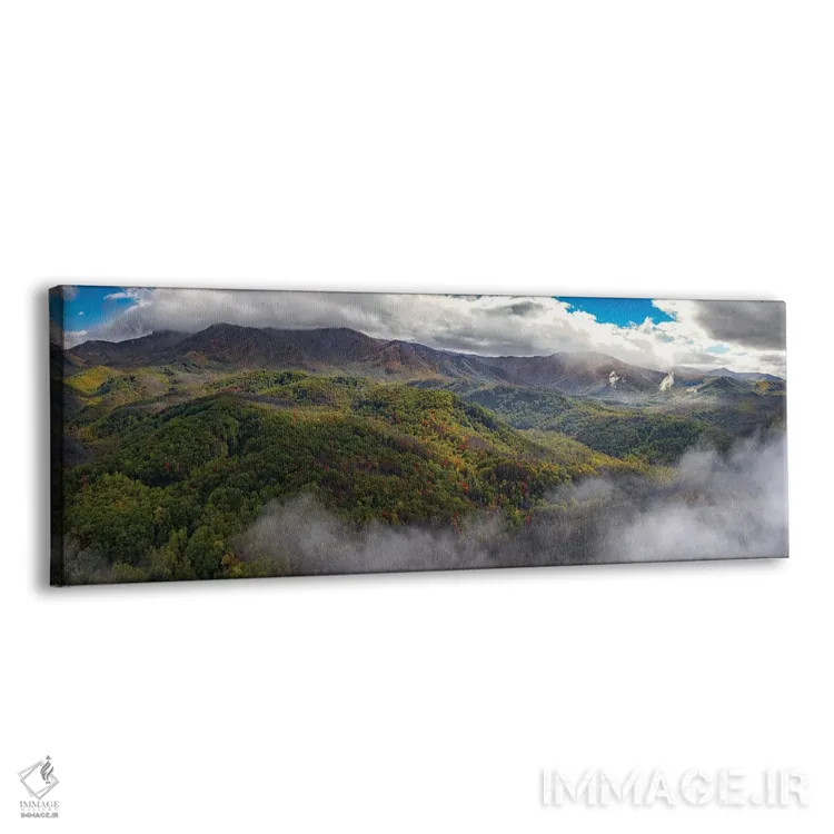 تابلو مه نشسته بر اسموکیز اثر عکاسی جاناتان راس - نمای پرسپکتیو محصول