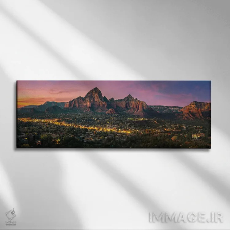 تابلو غروب آفتاب در سدونا آریزونا اثر عکاسی جاناتان راس - نمای روبهرو روی دیوار