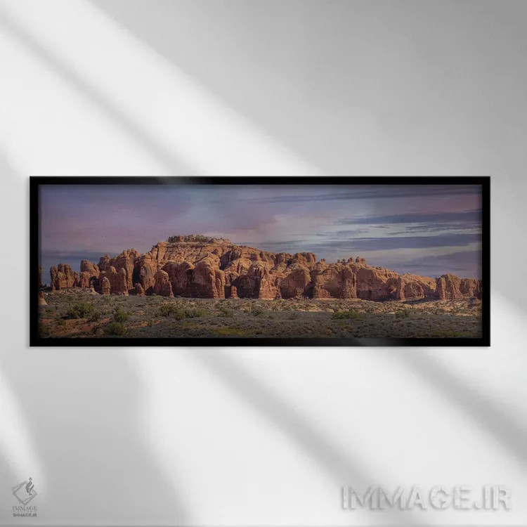 تابلو پانورامای پارک ملی آرچز اثر عکاسی جاناتان راس - نمای قابدار مشکی