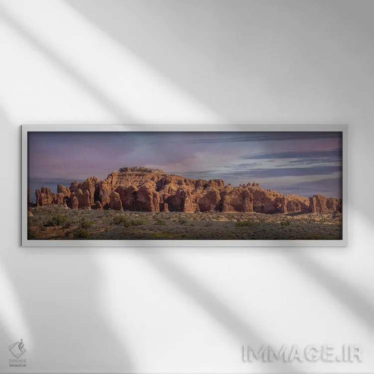 تابلو پانورامای پارک ملی آرچز اثر عکاسی جاناتان راس - نمای قابدار سفید