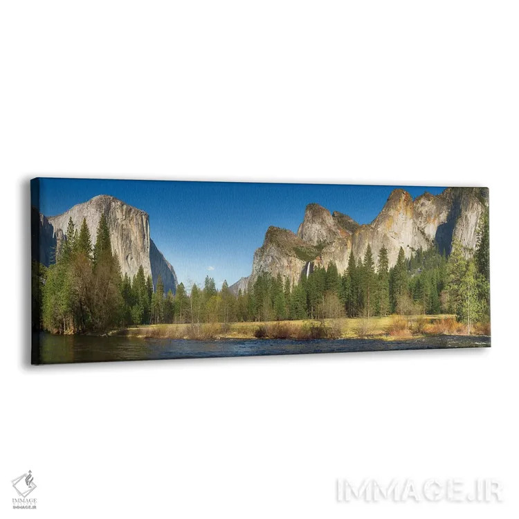 تابلو USA,منظره گسترده یوسمیتی و رودخانه مرسد، آمریکا اثر جین ریکس - نمای پرسپکتیو محصول