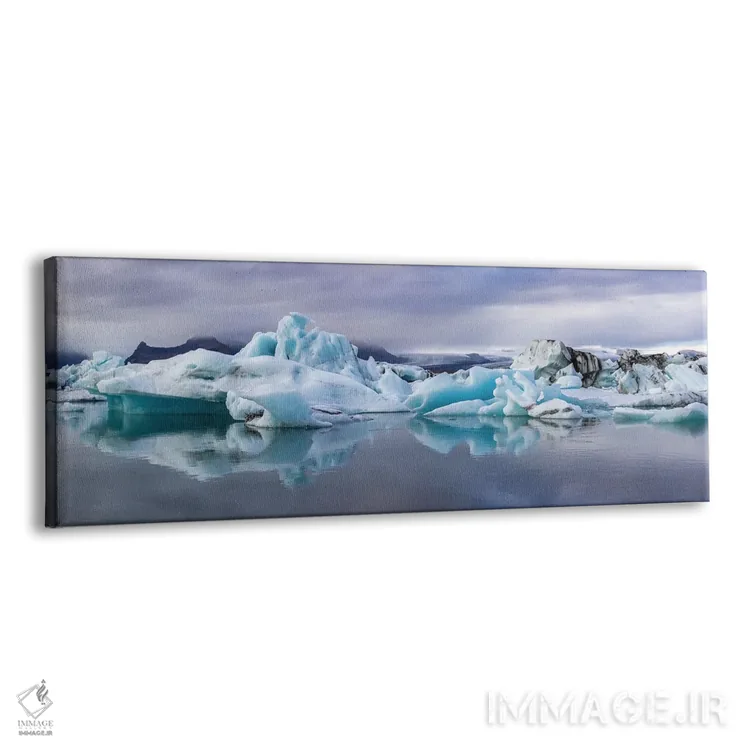 تابلو Iceland,پانورامای بازتاب یخچال جوکولسارلون، ایسلند اثر جین ریکس - نمای پرسپکتیو محصول
